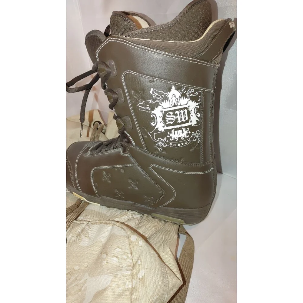 Burton Shaun White Mens Snowboard Boots Size 9.5 & Burton Boot Backpack